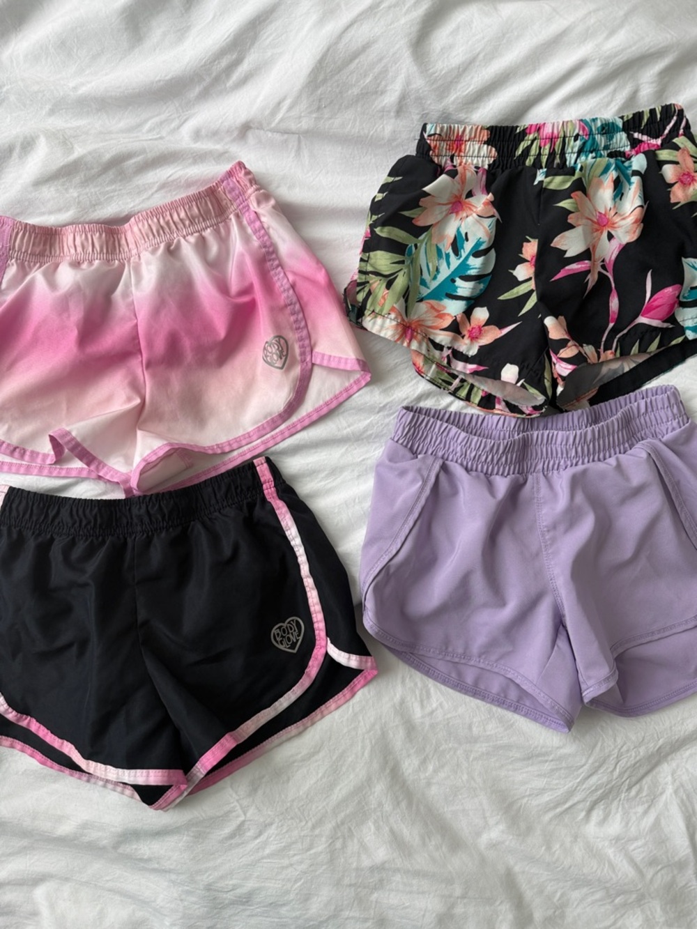 Girls Athletic Shorts Bundle (4) | Body Glove, Old Navy Active, All In Motion